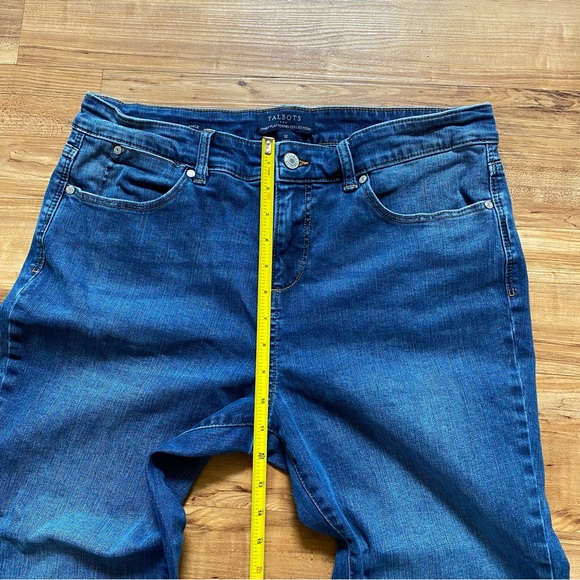 TALBOTS 12 Simply Flattering Ankle Blue Denim High Waist Jeans Stretch Normcore - Picture 11 of 16